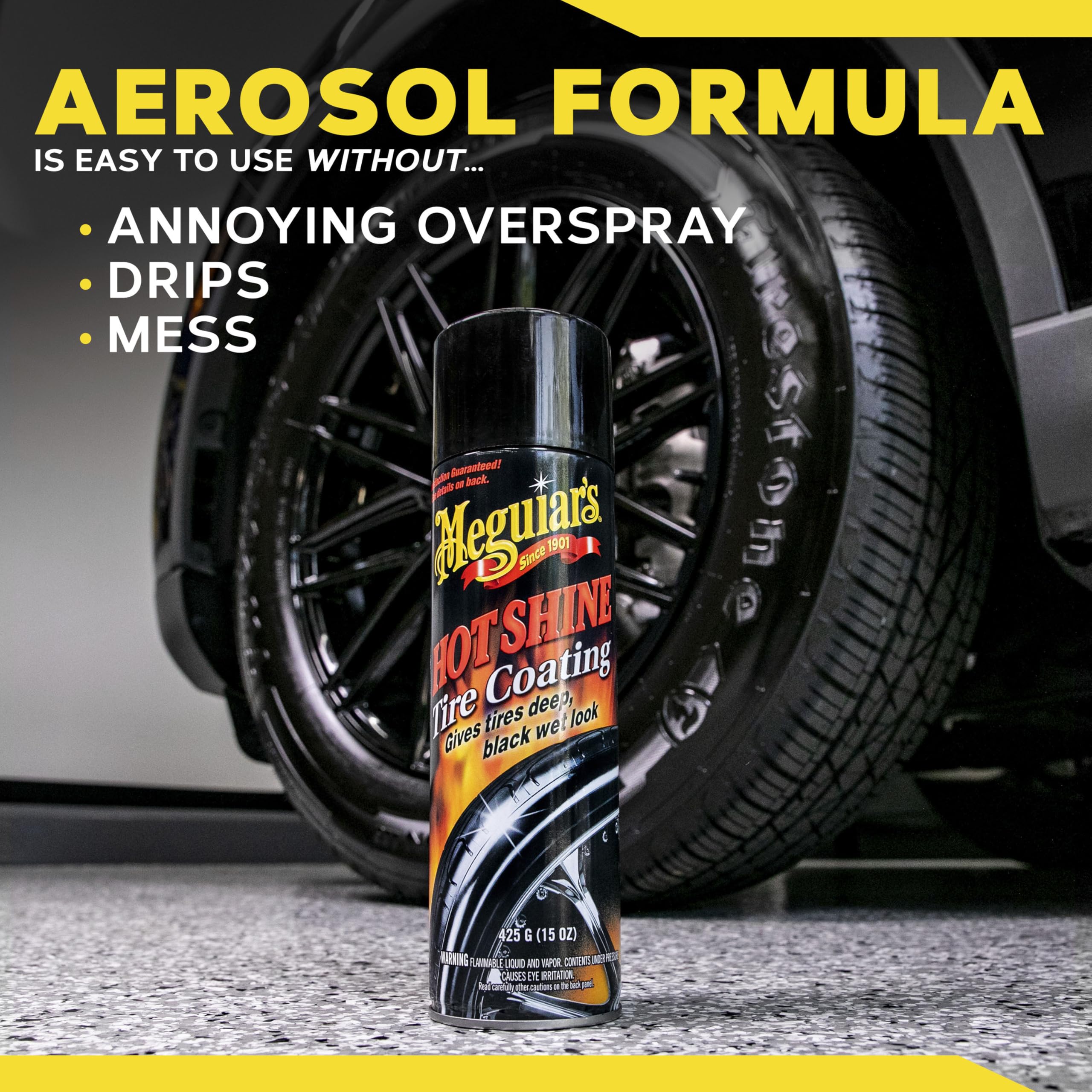 Meguiar's Hot Shine complements clean wheels for a cohesive exterior look.