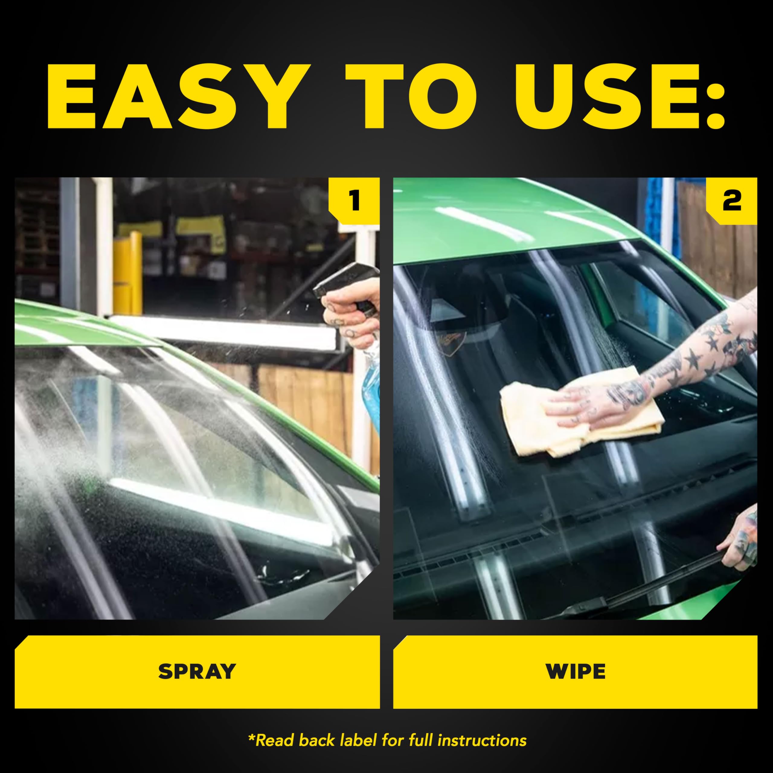 Meguiar's Hot Shine Tire Foam applying long-lasting shine