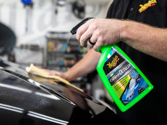 Meguiar's Hybrid Ceramic Detailer removes light contaminants with a quick wipe.