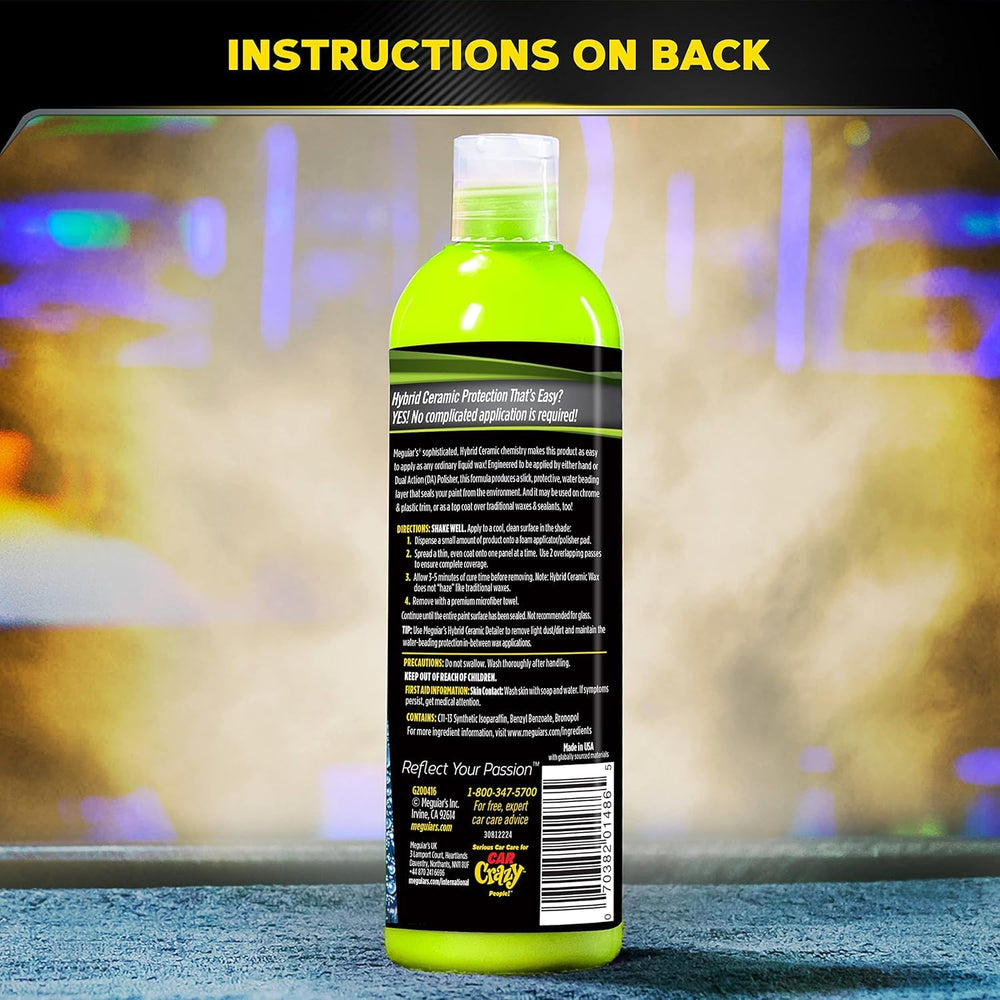 Meguiar's Hybrid Ceramic Liquid Wax gloss test reveals rich, deep shine.