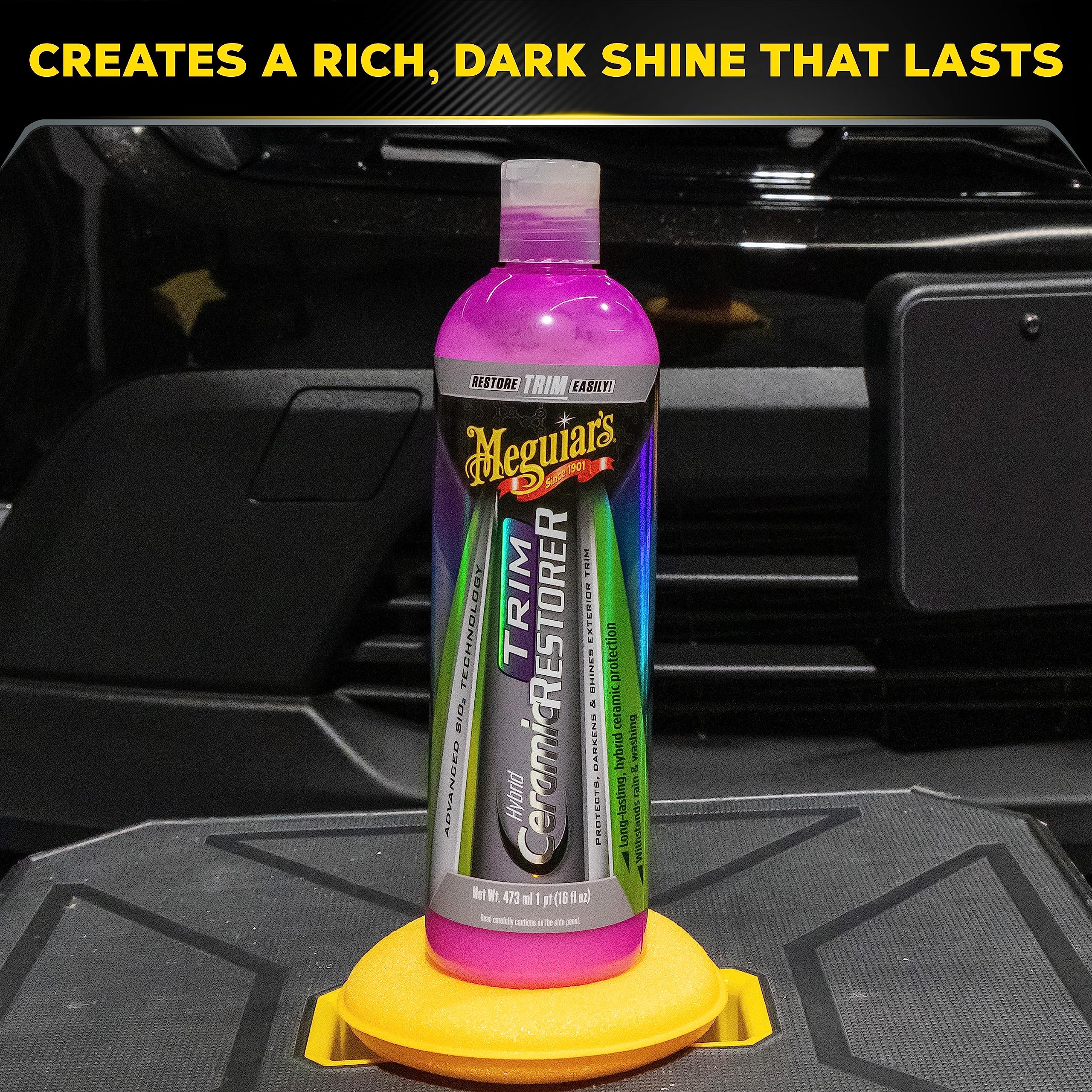Meguiar's long-lasting protection withstands washes, rain, and the elements.