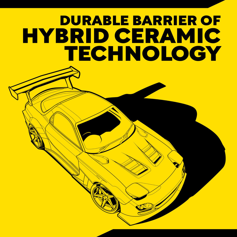 Spray-on, wipe-off action shown with Meguiar's wax