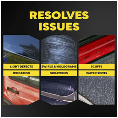 Meguiar's M105 Ultra-Cut Compound applied by hand for fast scratch reduction