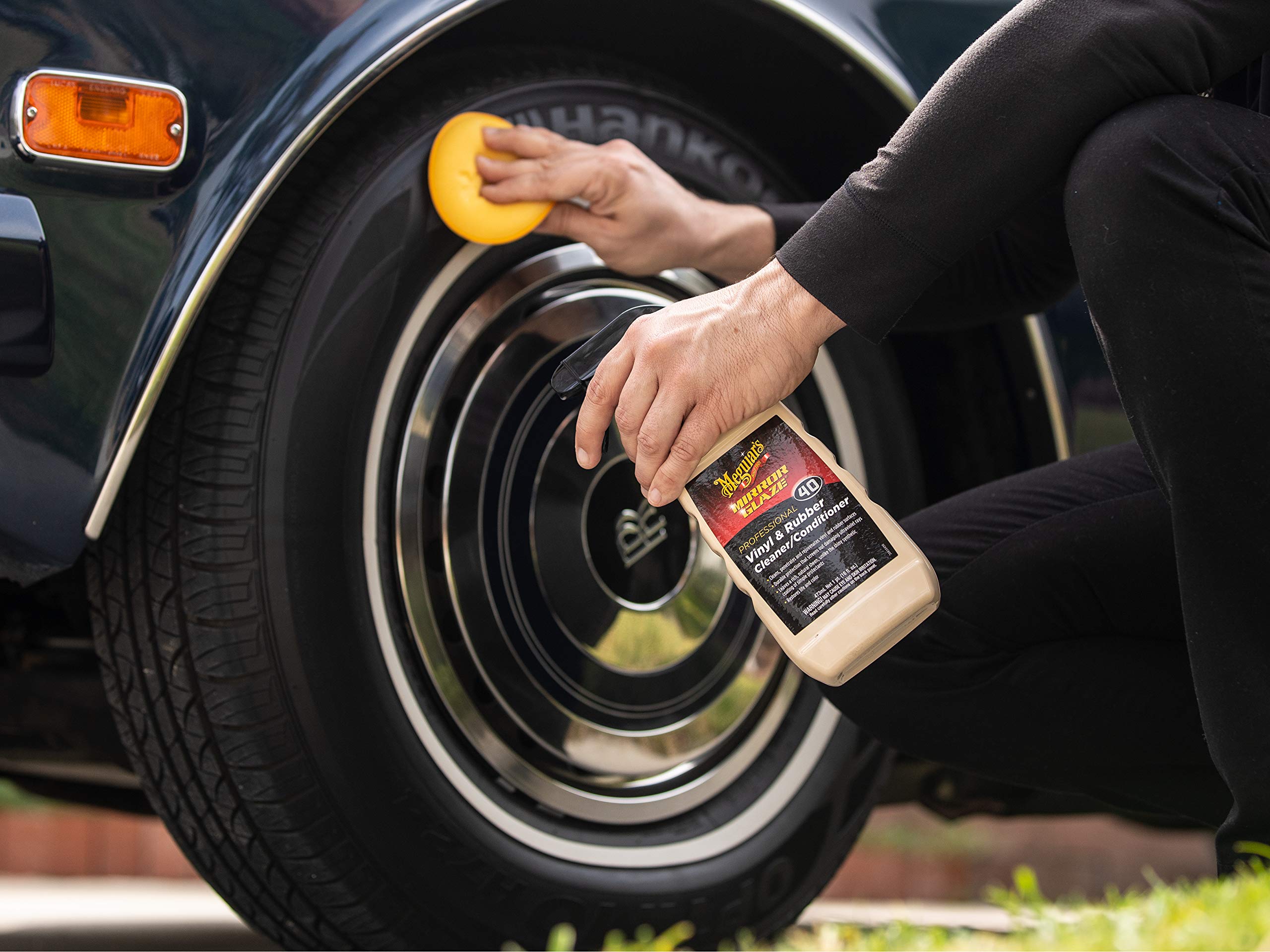 Meguiar's M40 delivers a clean, non-greasy finish on vinyl and rubber