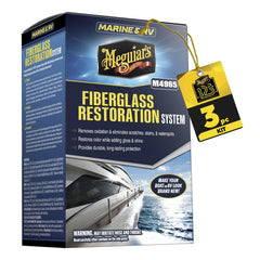 Meguiar's M4965 oxidation remover for boats reveals a refreshed, even finish.
