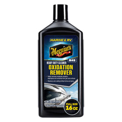 Meguiar's Oxidation Remover being poured for controlled, even application.