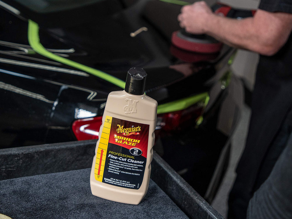 Close-up of the product texture showing mild abrasives for defect removal.