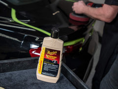Close-up of the product texture showing mild abrasives for defect removal.