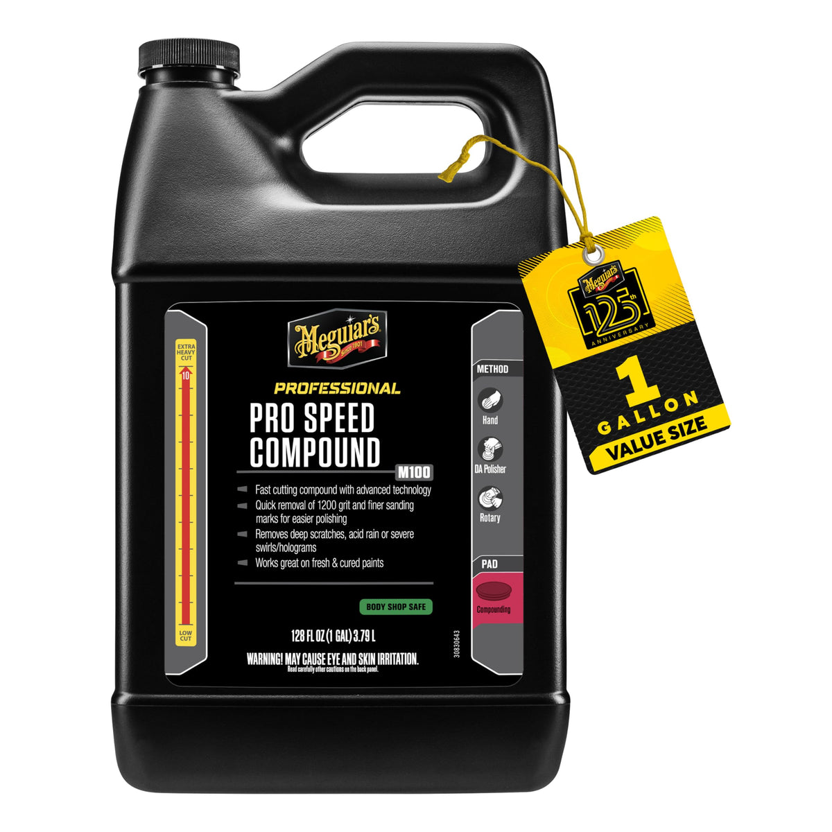 Meguiar's Mirror Glaze Ultra Pro Speed Compound bottle for professional defect removal.