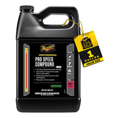 Meguiar's Mirror Glaze Ultra Pro Speed Compound bottle for professional defect removal.