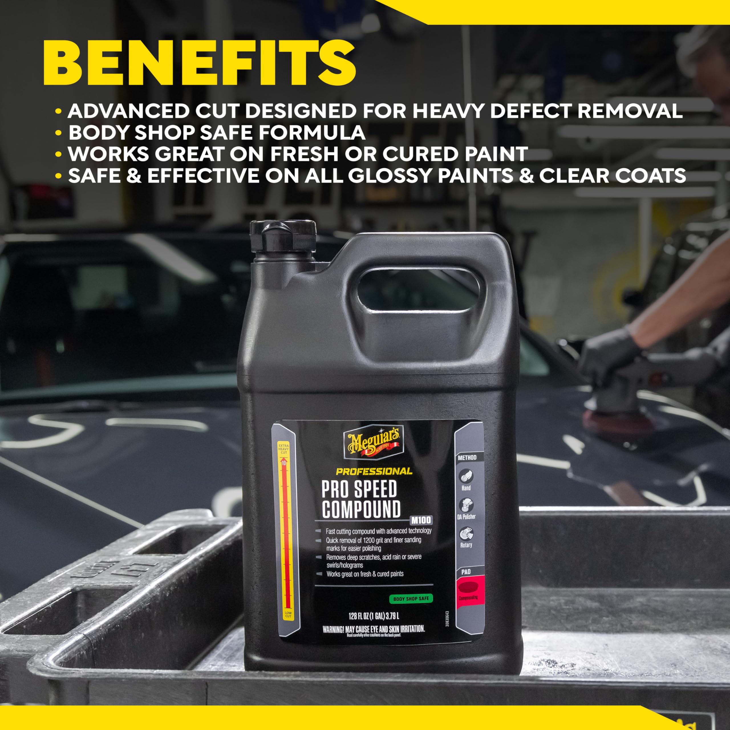 Glossy clear coat enhanced by Meguiar's formulas.