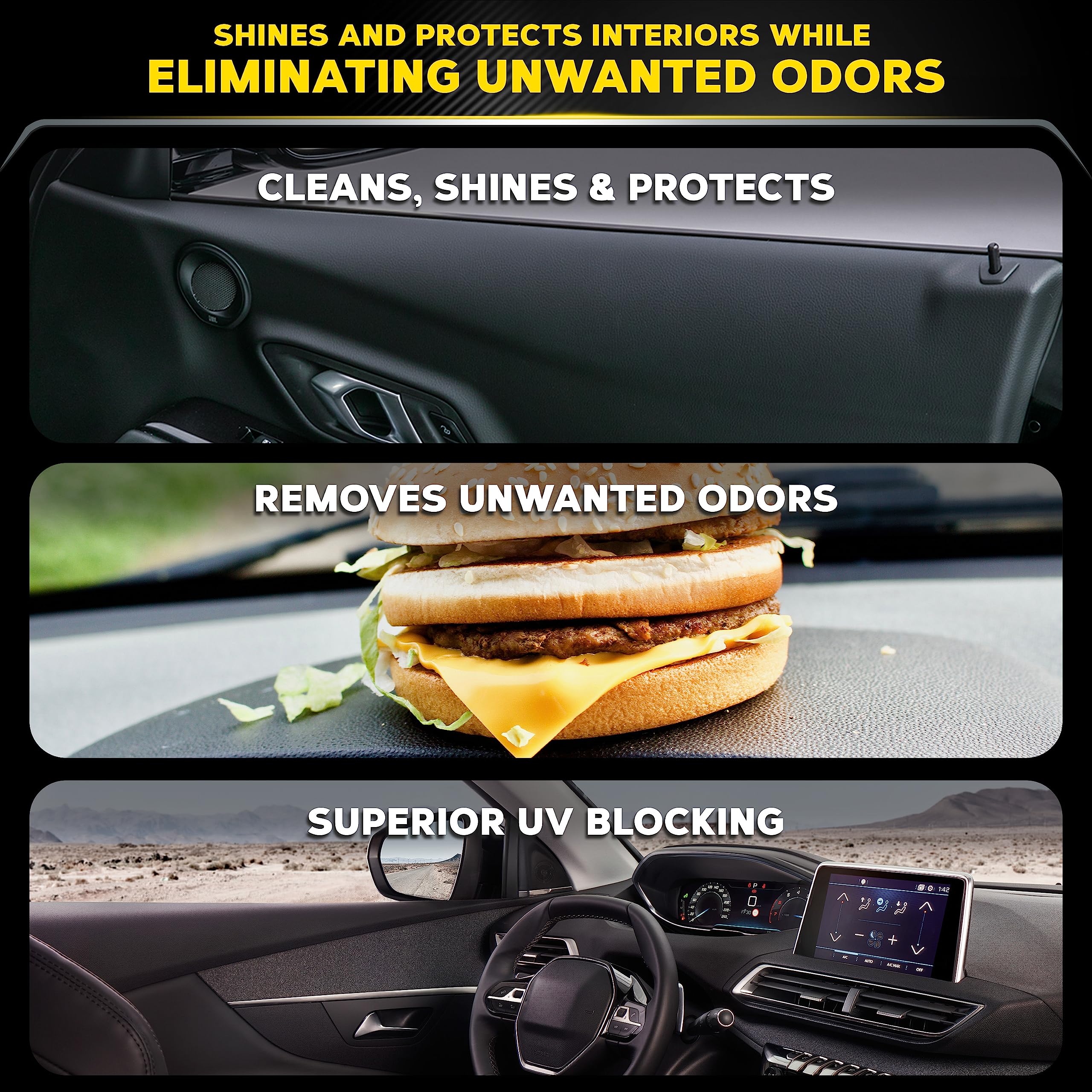 Meguiar's New Car Scent Protectant Wipes vinyl care for versatile interior protection
