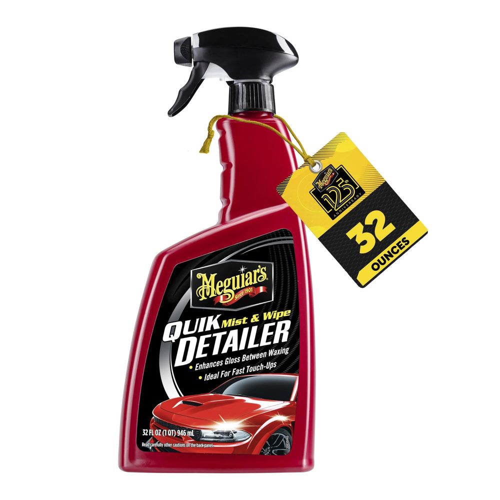 Meguiar's Quik Detailer bottle viewed for quick maintenance between washes.