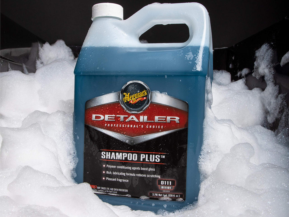 Meguiar's Shampoo Plus foaming action lifts dirt without scratching the paint.