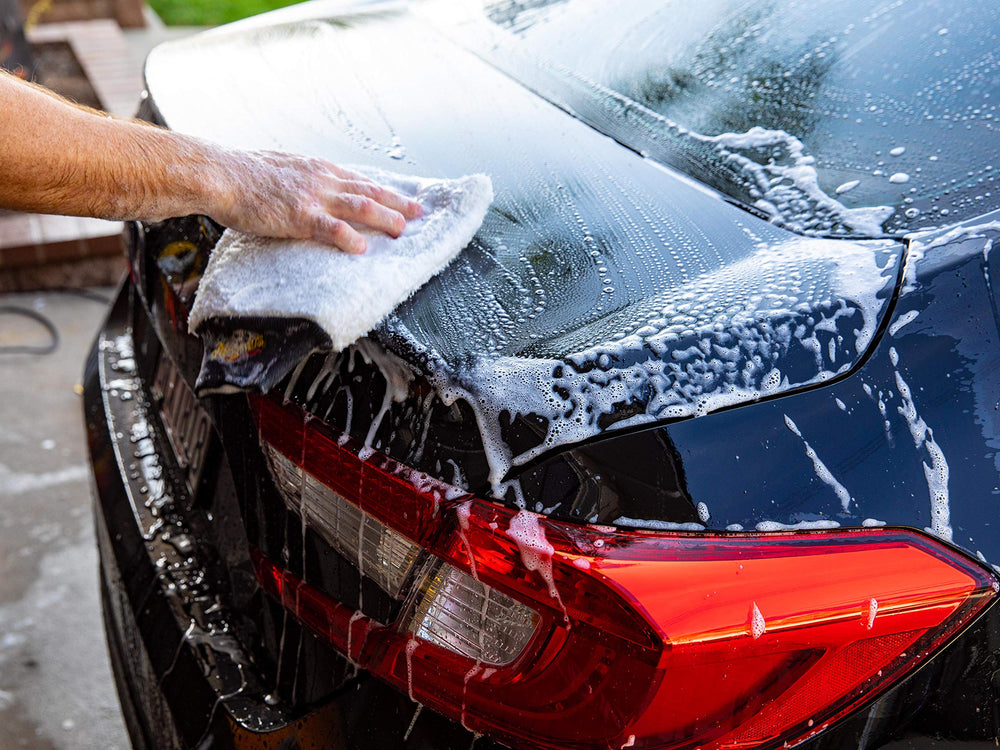 Meguiar's Shampoo Plus gloss-boost delivers a deeper, reflective shine after washing.