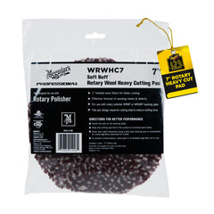 Meguiar's Soft Buff rotary wool pad 7inch for fast cutting and defect removal