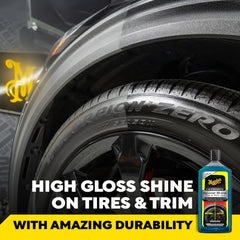 Meguiar's tire gel on an applicator for precise shine control
