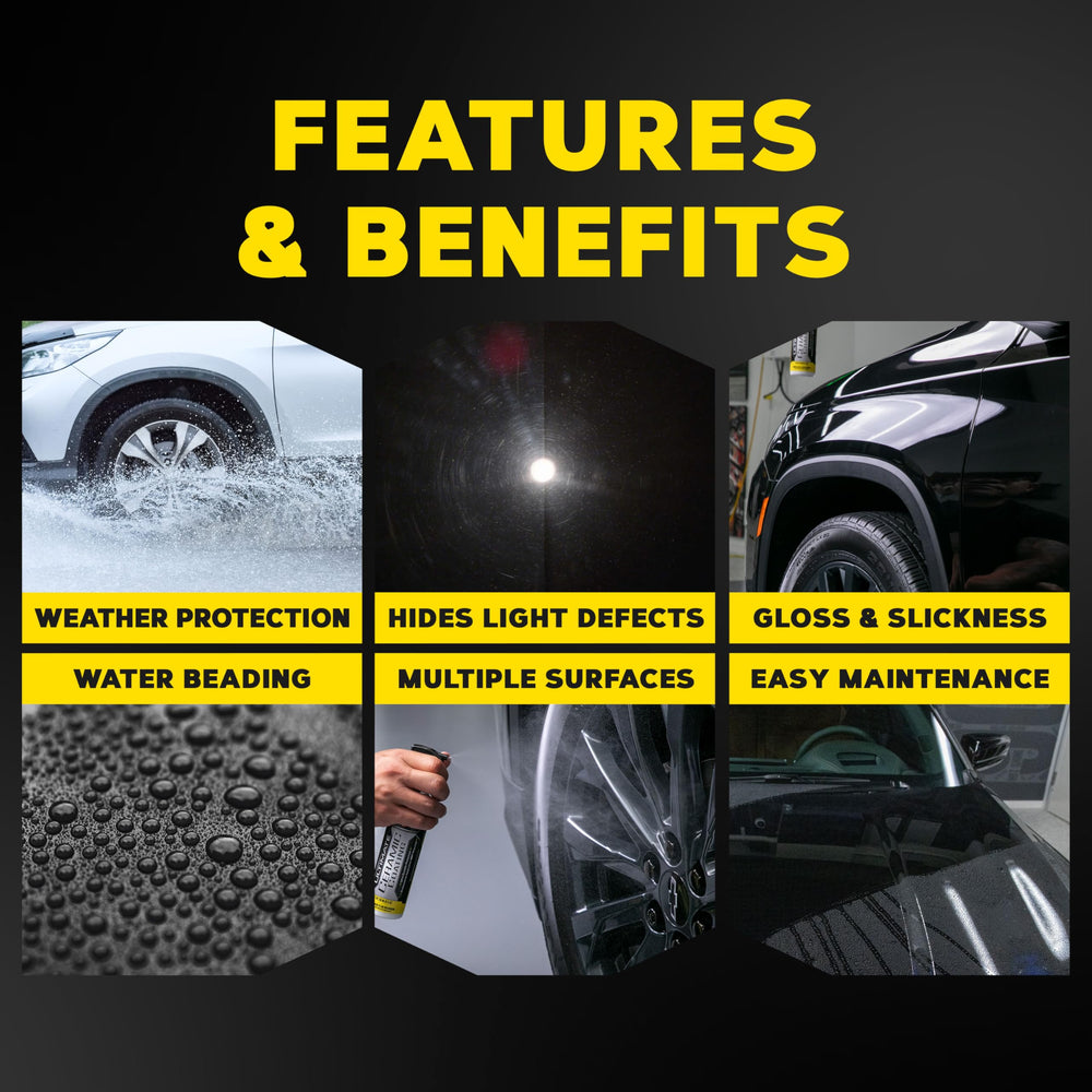 Meguiar's microfiber towels included for easy spread and wipe-off