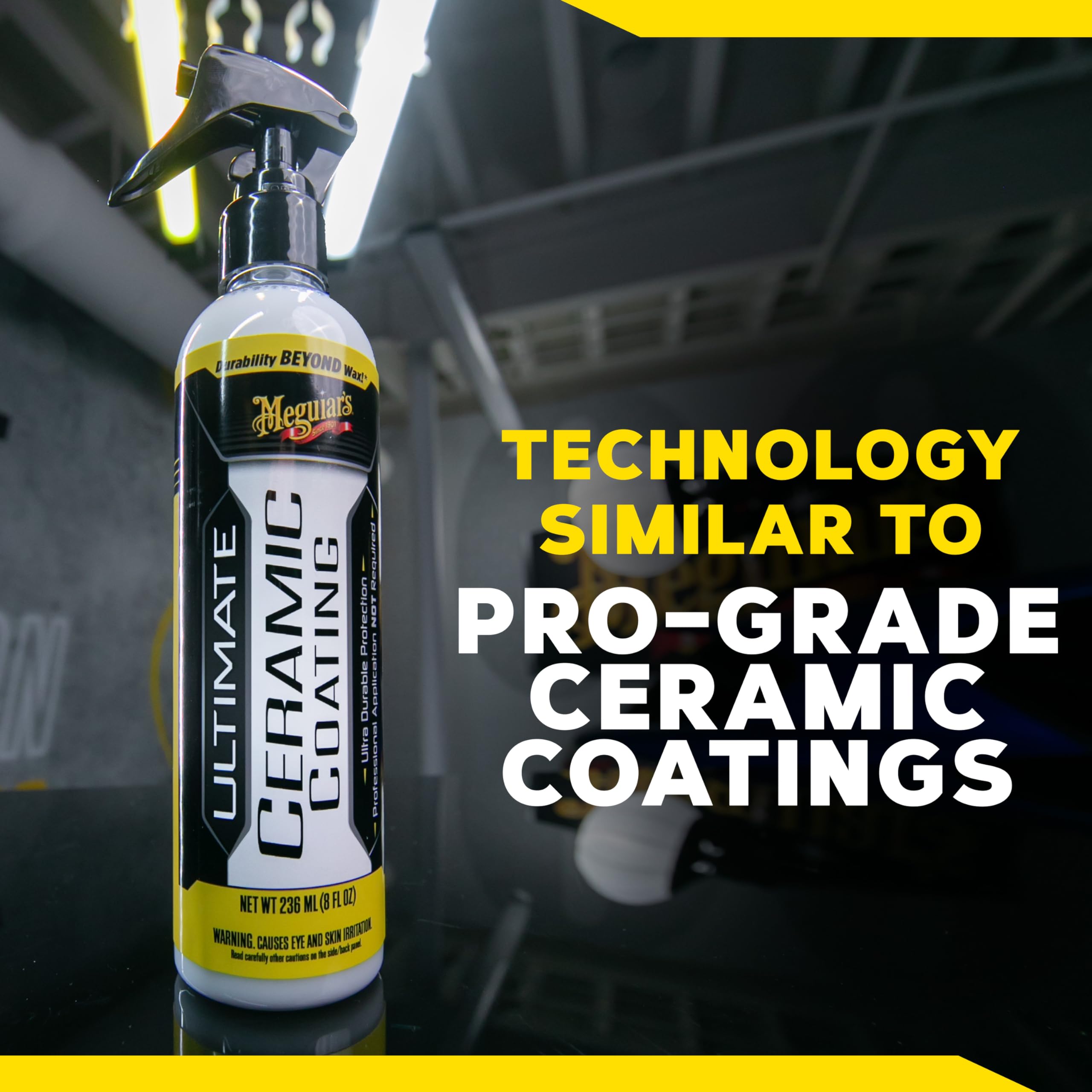 Meguiar's coating on wheels helps resist contaminants and ease cleaning.