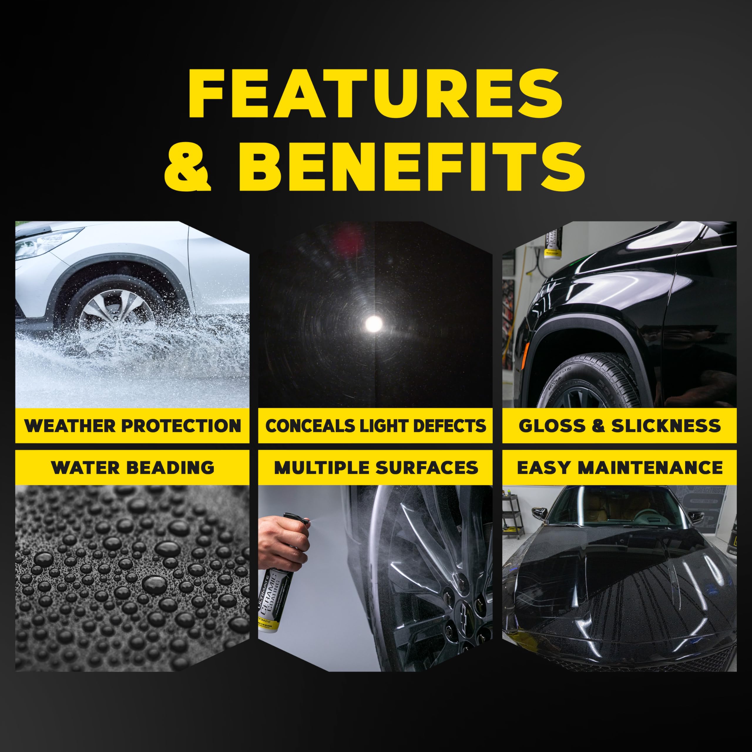 Meguiar's coating wipe-off shows quick, glossy finish.