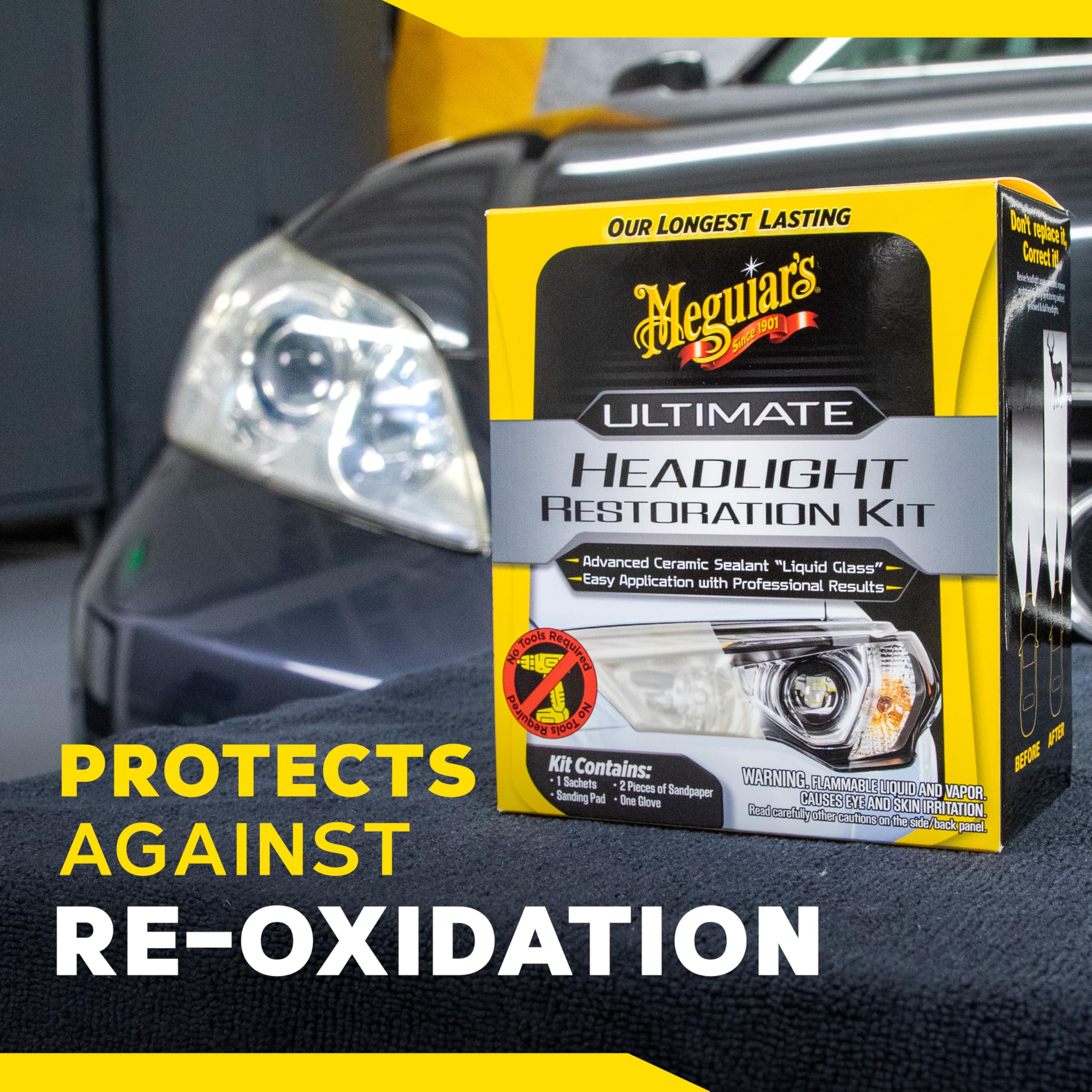 Meguiar'sKit enhances night visibility after restoration.