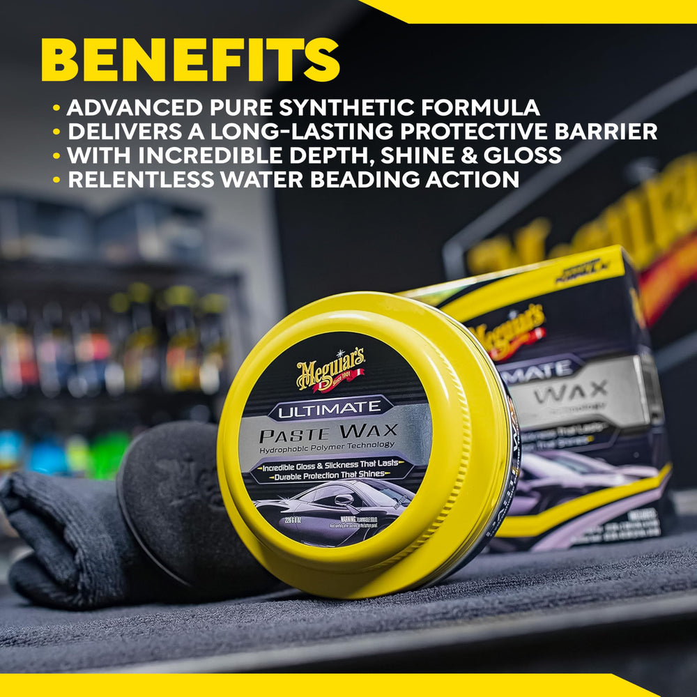 Showroom-ready finish achieved with Meguiar's Ultimate Paste Wax.