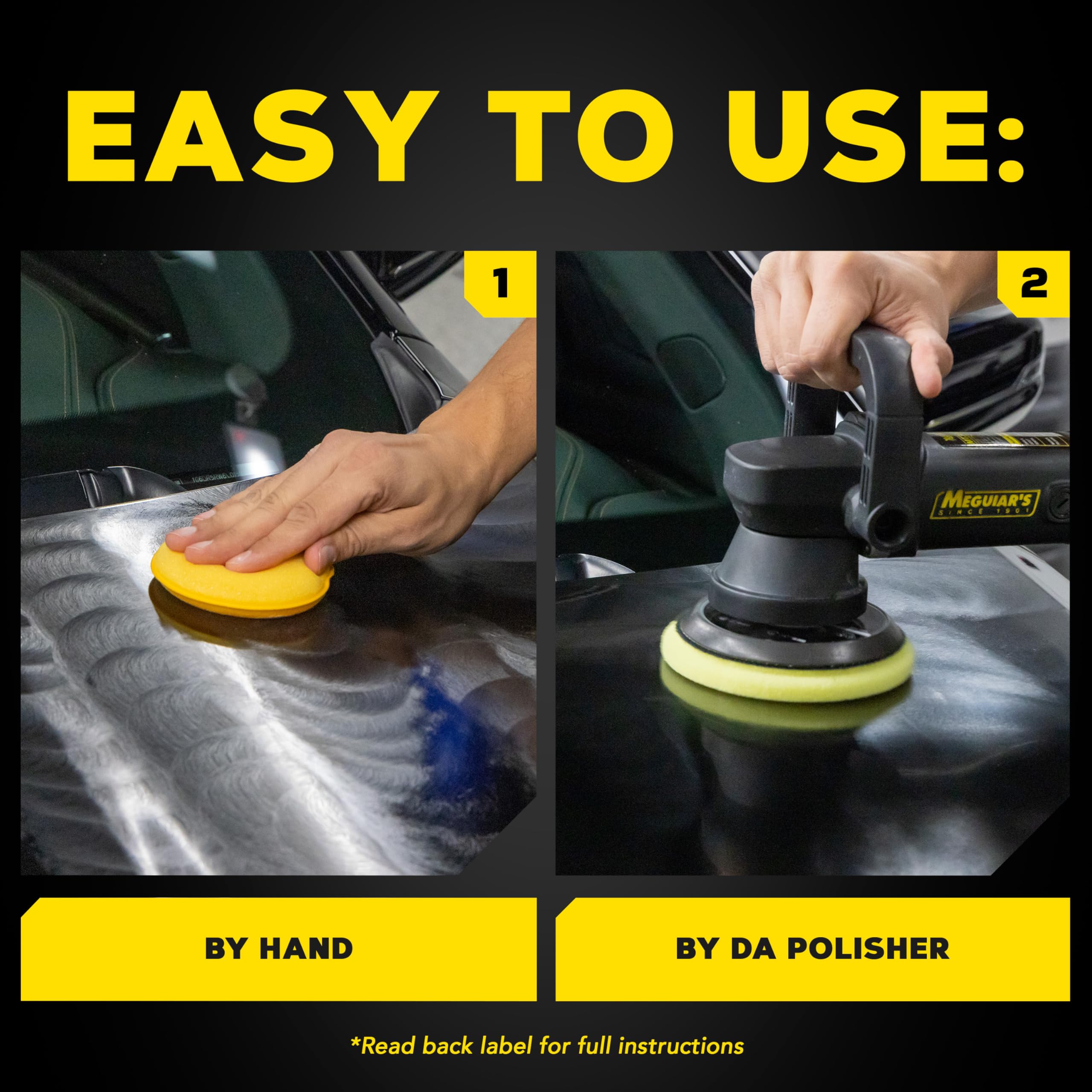 Meguiar's Ultimate Polish pre-wax glaze prepares surfaces for wax with a smoother finish.