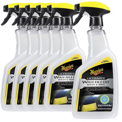 Meguiar's Ultimate Waterless Wash & Wax six-pack on display showing convenience