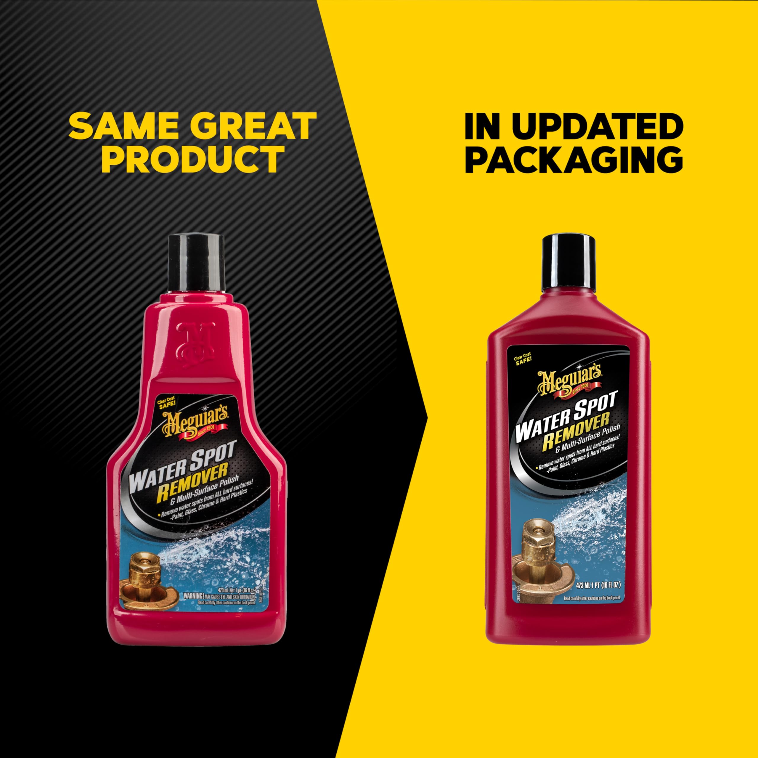 Meguiar's Water Spot Remover foam applicator for precise hand application