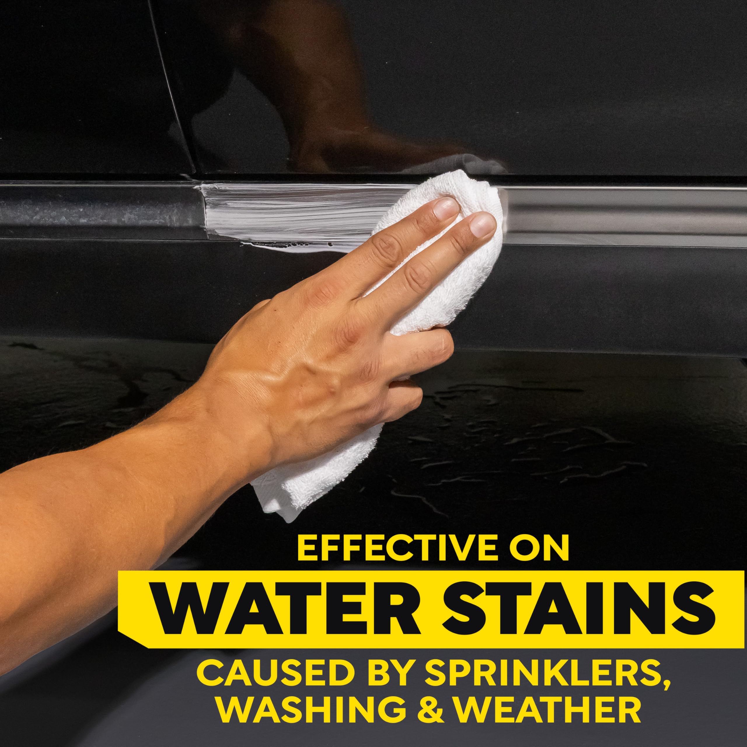 Meguiar's Water Spot Remover tackles metal surfaces with a clean look