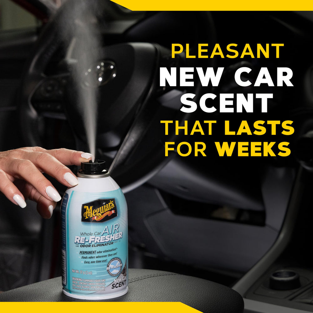 Meguiar's cabin scent leaves fresh aroma after treatment.