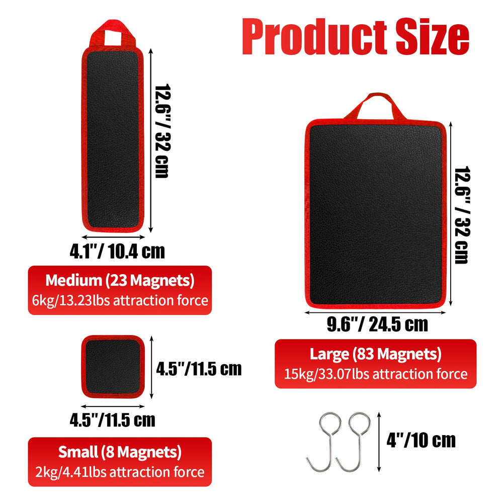 Megydok medium rectangle mat organizes wrenches and bits with strong magnetic grip.