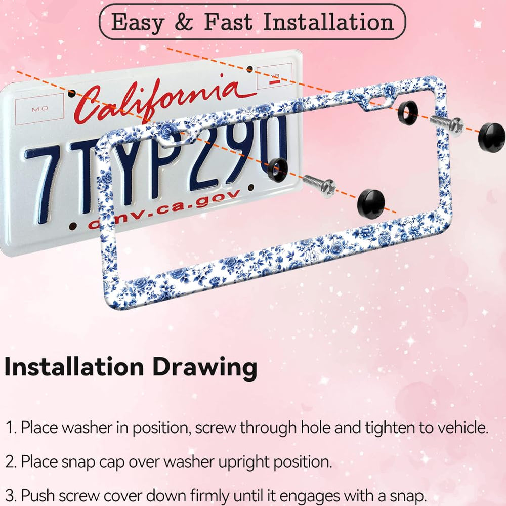 Meigfedam porcelain-floral frame showcases delicate art with durable metal for everyday use.