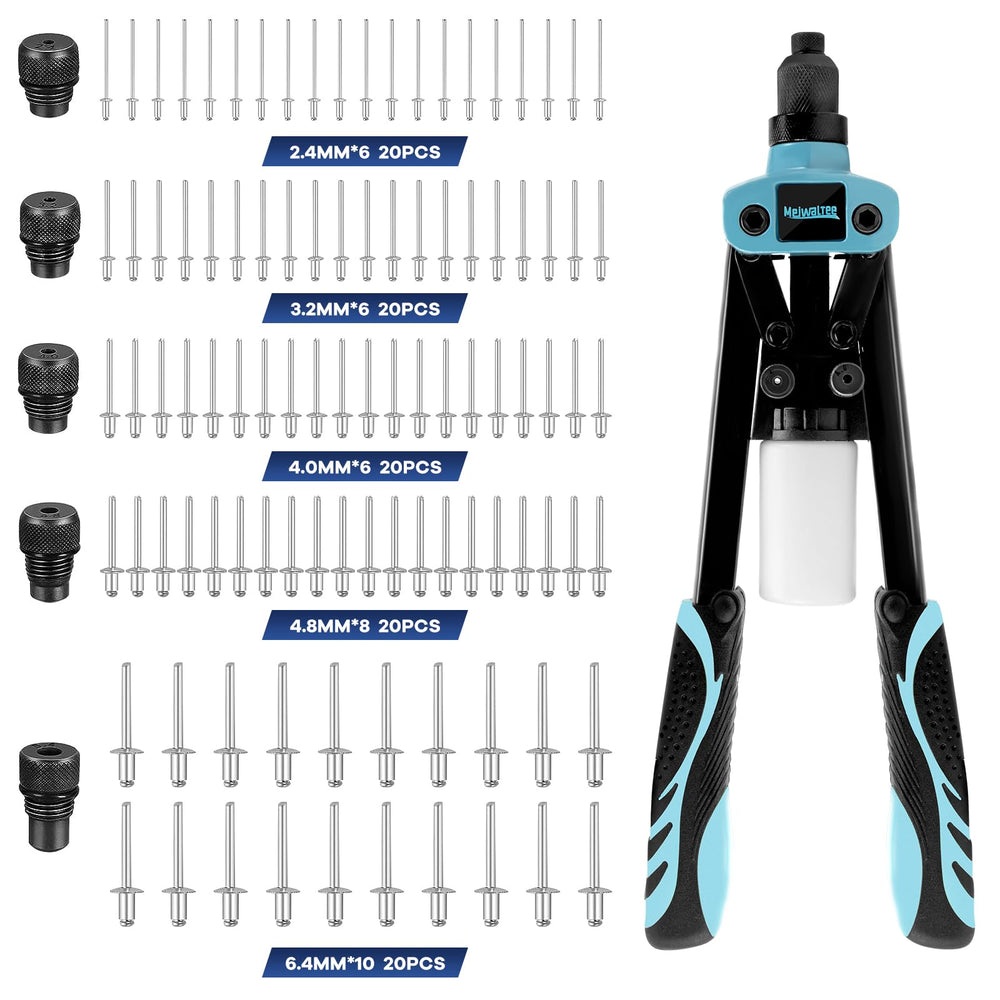 Meiwaltee kit includes 100 rivets for immediate project start.