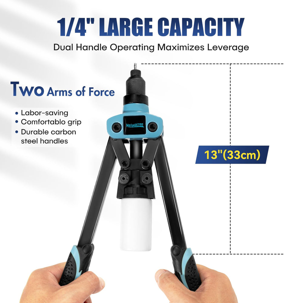 Meiwaltee rivet gun with durable metal housing for tough jobs.