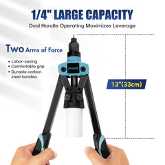 Meiwaltee rivet gun with durable metal housing for tough jobs.
