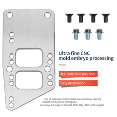 Mejiao adapter plate close-up detail highlighting bolt holes for secure mounting.