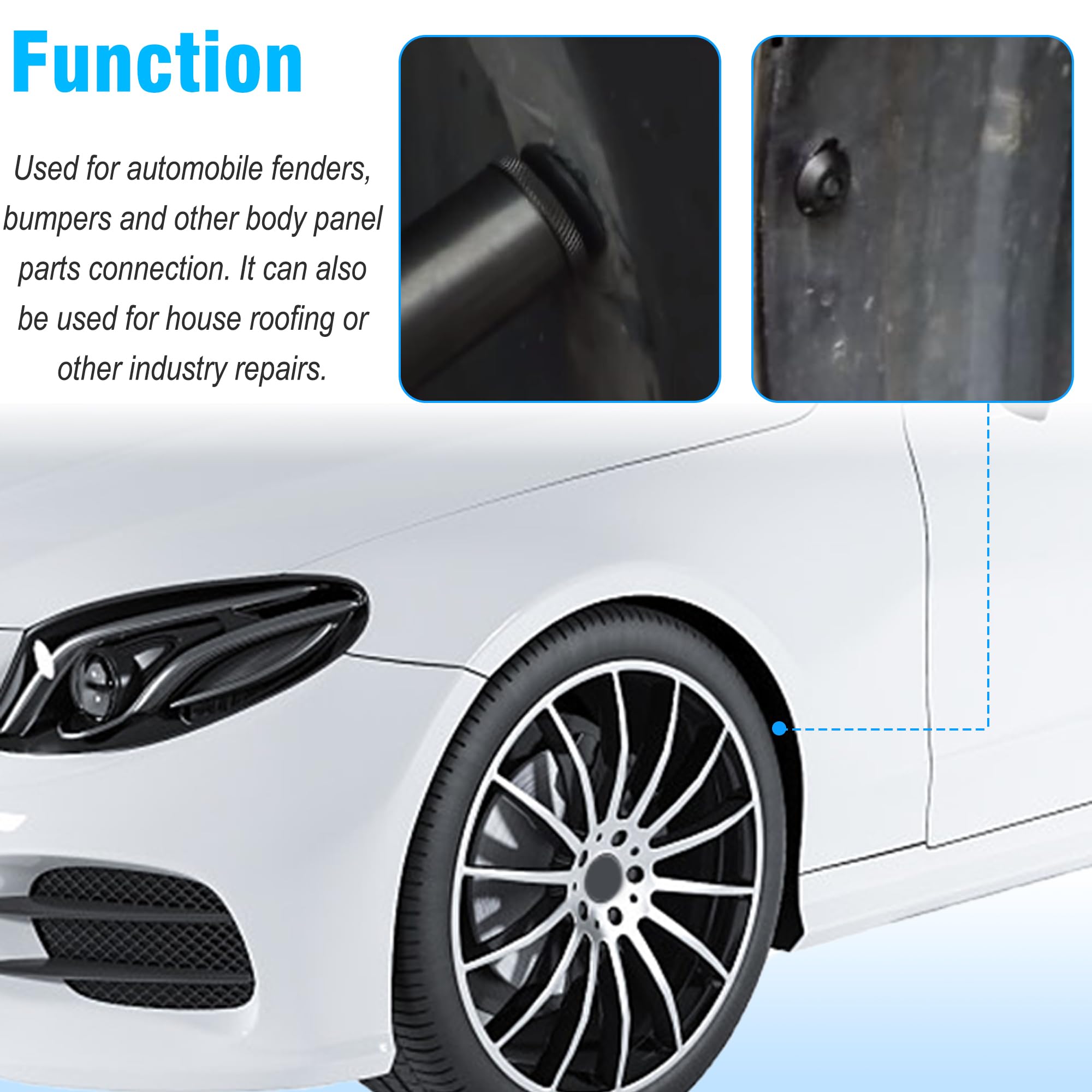 Mejiao nylon blind rivets bundle with 30 pieces for quick replacements.