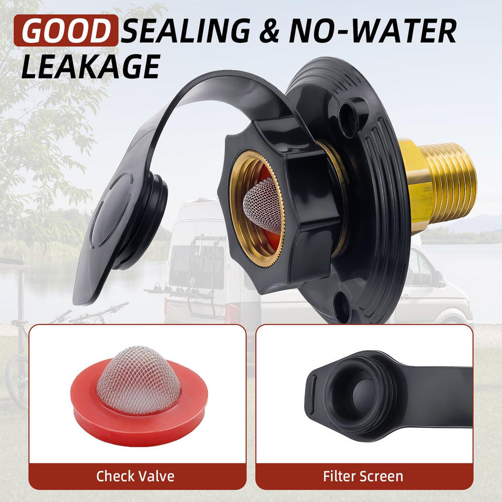 Mejiao RV city water inlet 3-inch flange enables easy replacement.