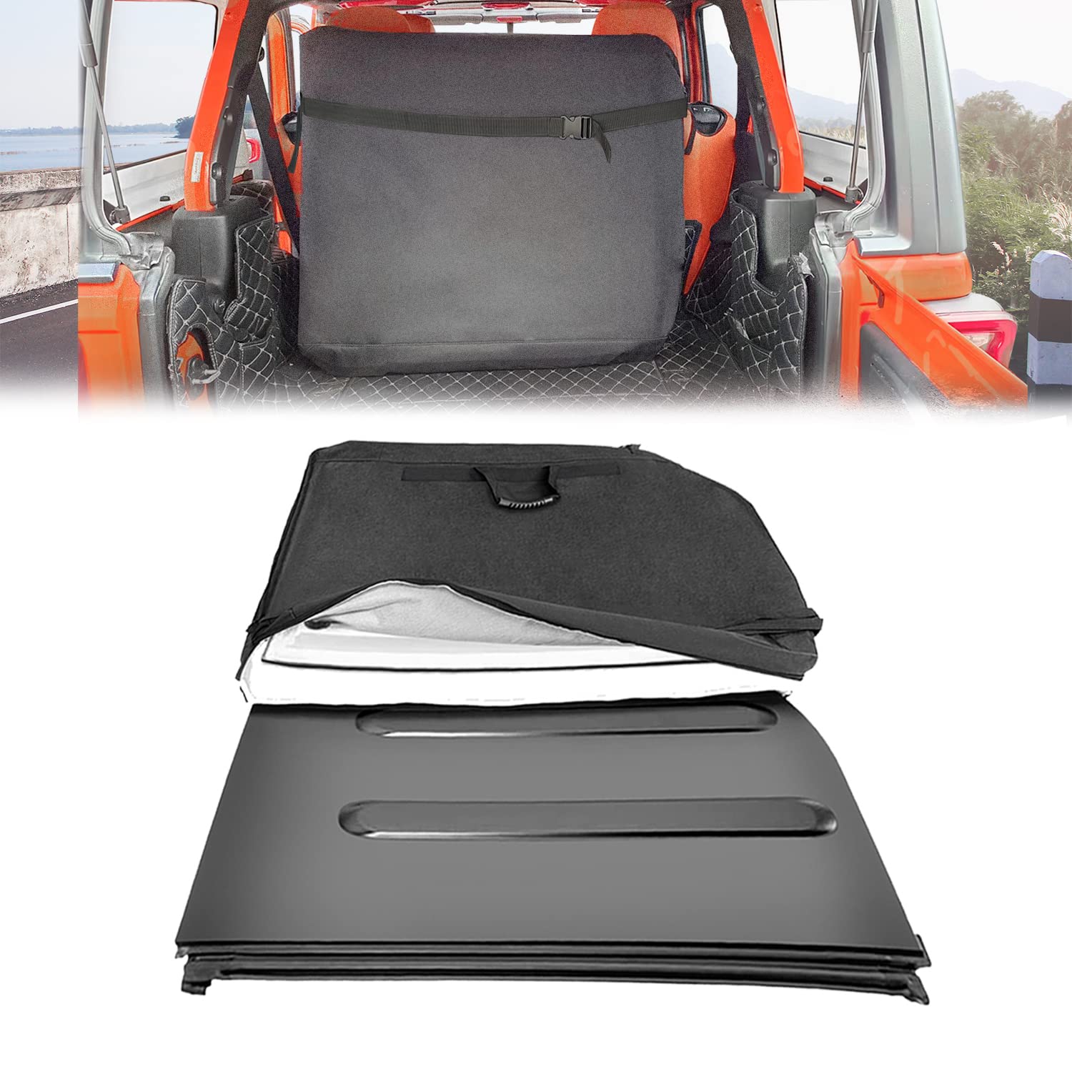 Mekar Freedom Panel Hard Top Bag front view keeps Jeep panels organized on trips.
