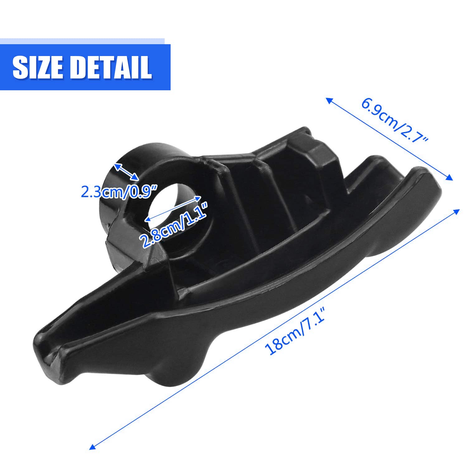 Mekar five-pack of plastic nylon mount heads for Coats machines.