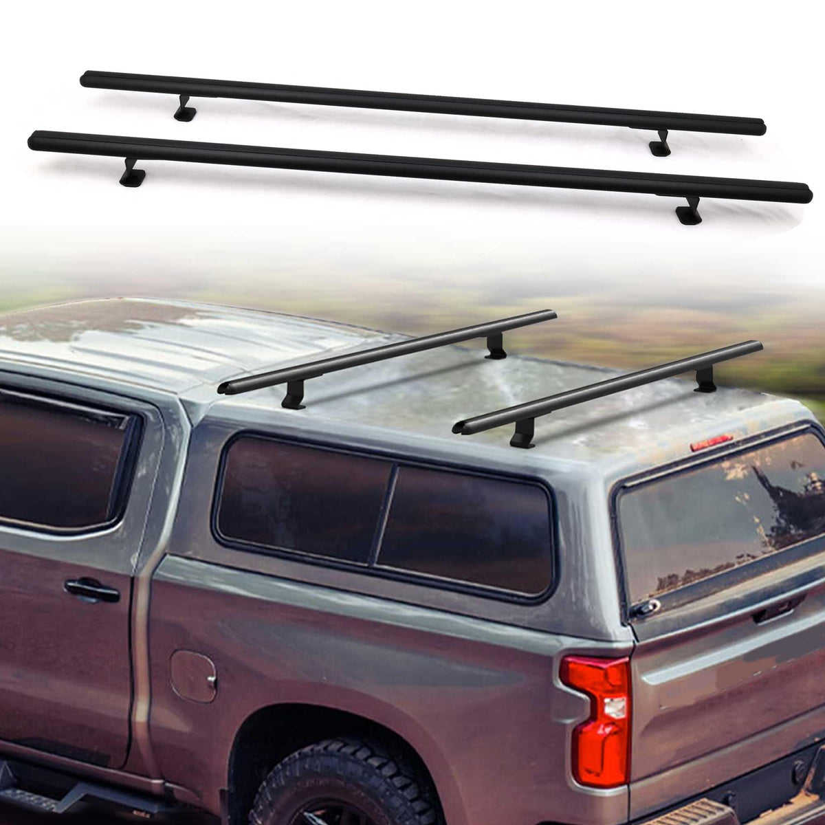 MELIPRON 60 inch truck topper roof rack increases cargo space on flat roofs