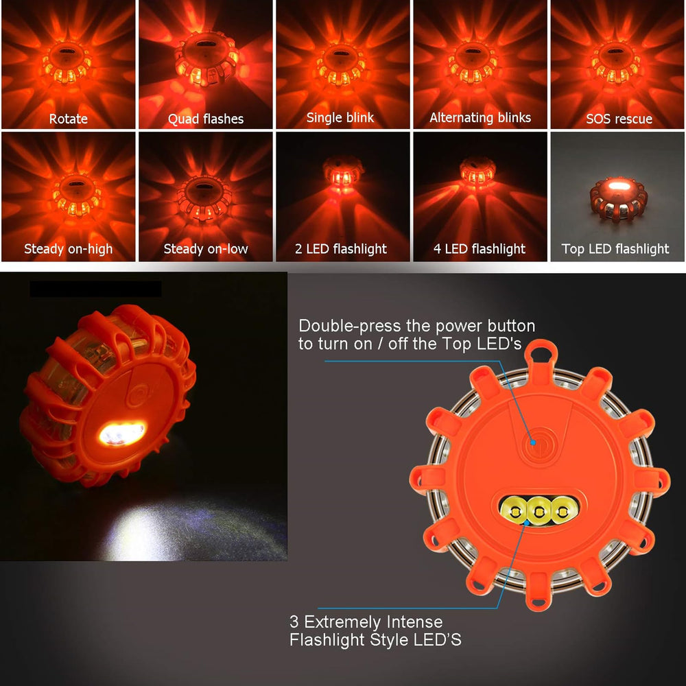 Meliya LED road flare built in hook for elevated visibility