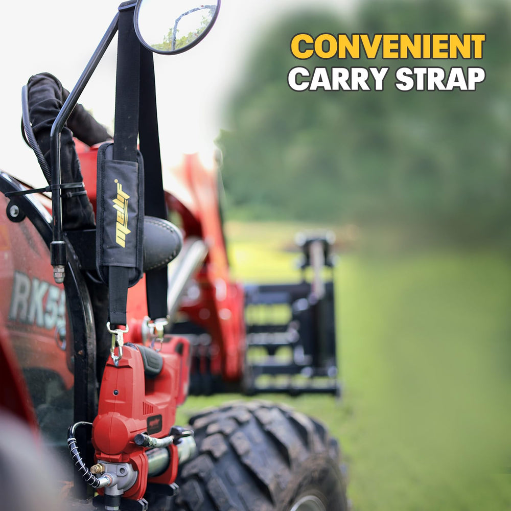 Mellif no mar foot stabilizes the grease gun on surfaces.