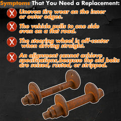 MEMOEO camber bolt kit compatibility with Toyota Tacoma for precise alignment