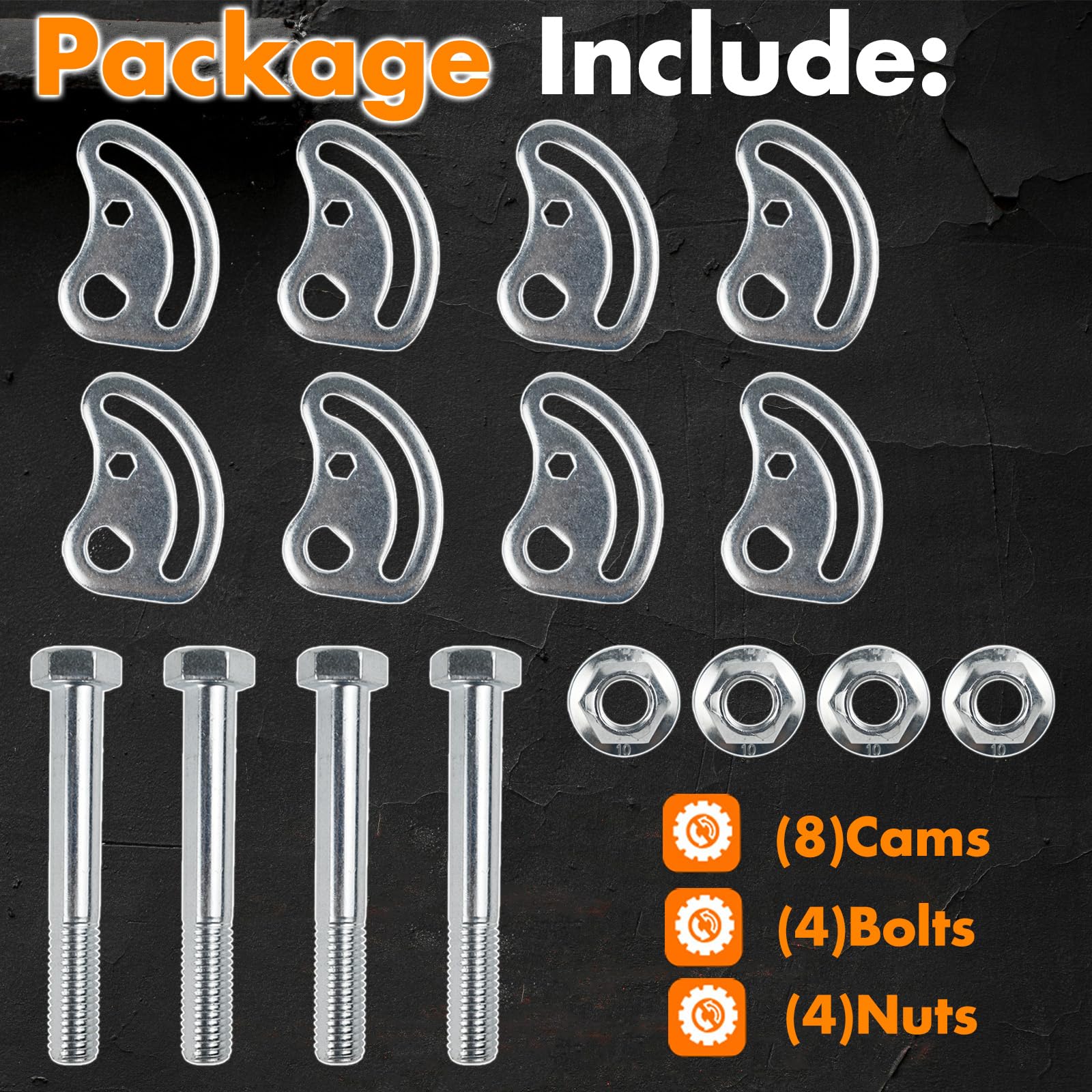 MEMOEO camber bolt kit nuts and bolts for secure install
