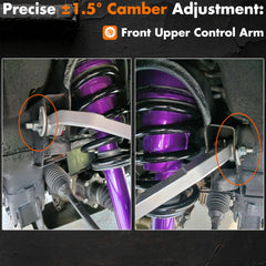 MEMOEO camber pins close-up hex nut and pin for precise fit