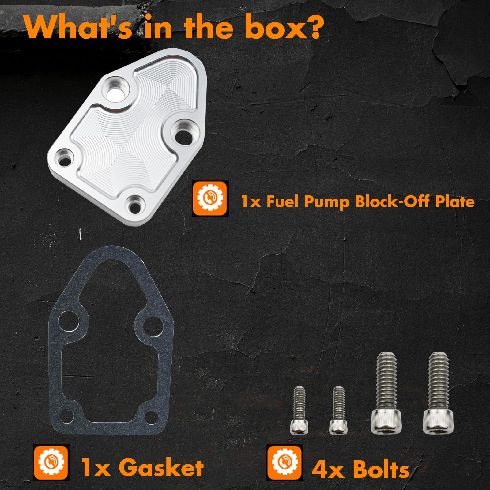 MEMOEO CNC aluminum fuel pump plate ensures durability for SBC V8.