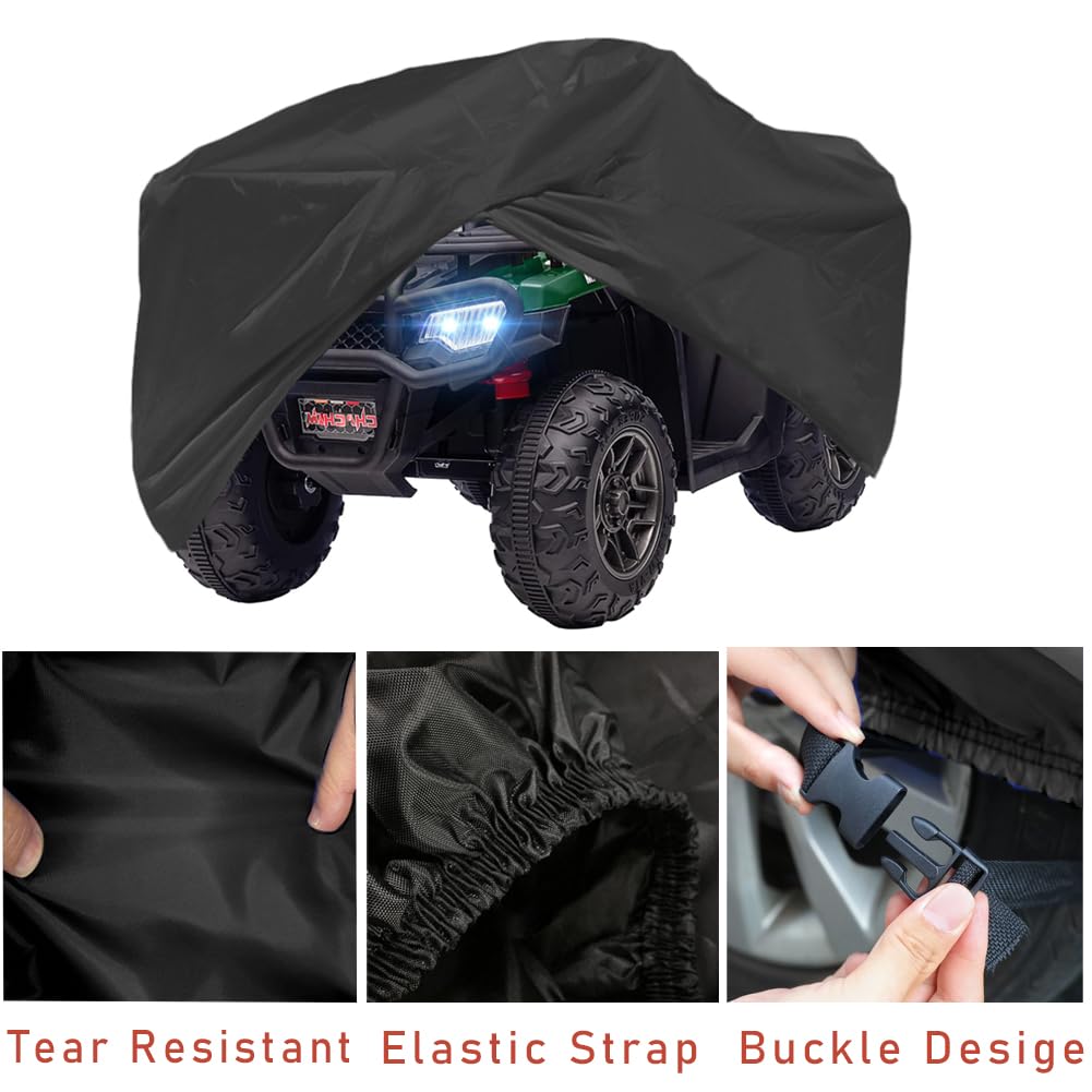 Menkow ATV Cover elastic hem design ensures snug fit and quick removal.