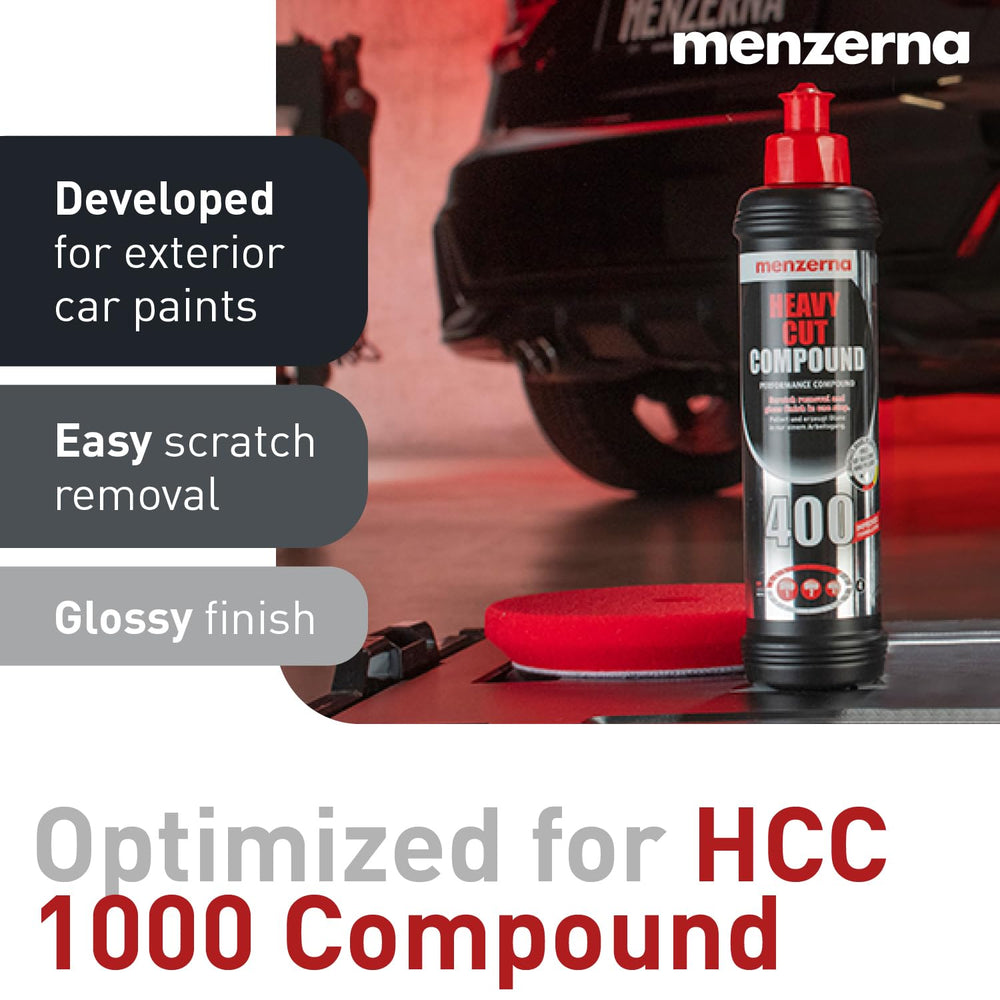 Menzerna color system guide showing compatible pads and finishes